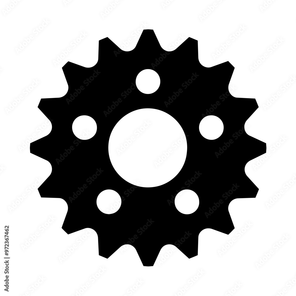 Gearwheel Solid Icon