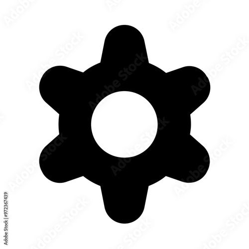 Gearwheel Solid Icon