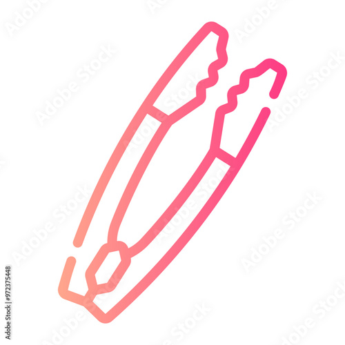 tweezers Line Gradient Icon
