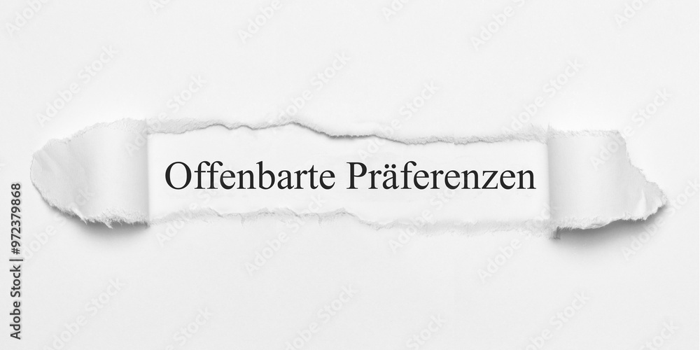Obraz premium Offenbarte Präferenzen