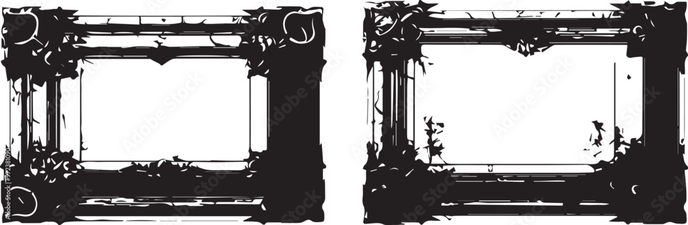 Set frames. Hand drawn vector illustration Set frames. Hand drawn vector illustration
