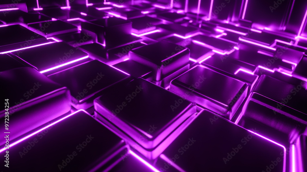 Vibrant purple waves undulating with light patterns in an abstract digital landscape at night creating a mesmerizing visual experience Vibrant purple waves undulating with light patterns in an abstract digital landscape at night creating a mesmerizing visual experience