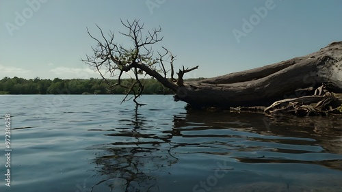 tree on the lake