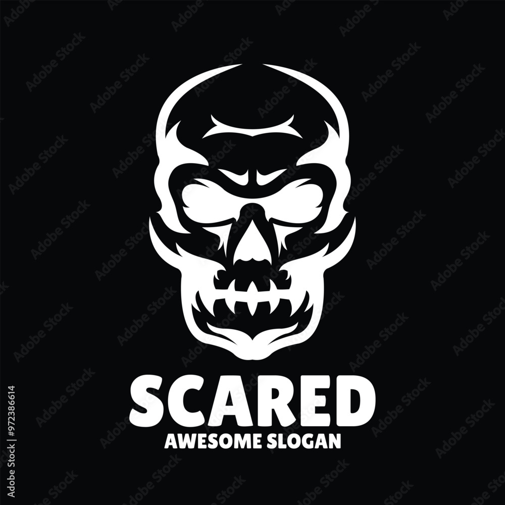skull simple mascot logo design illustration skull simple mascot logo design illustration