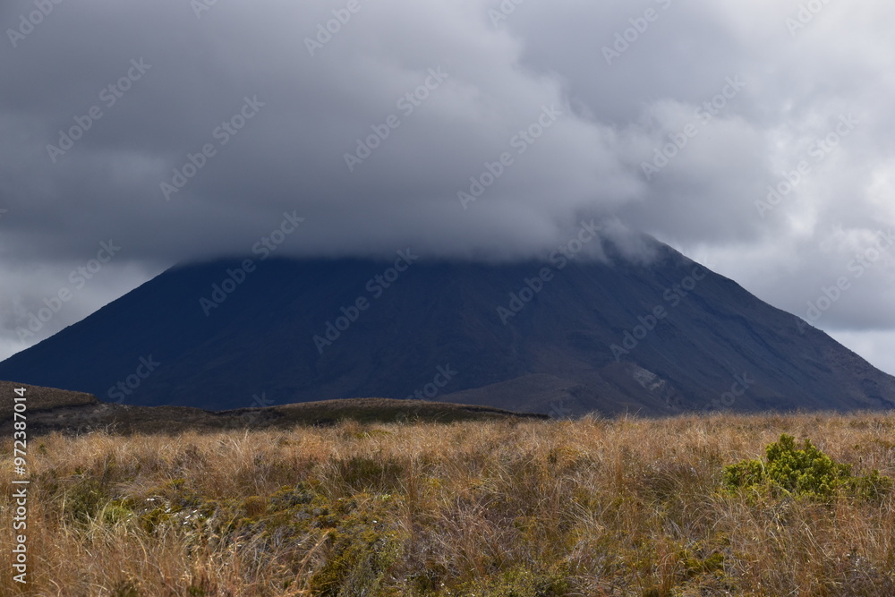 Fototapeta premium The dramatic landscapes of Tongariro National Park where Mordor and Mount Doom was filmed in the Lord of the Rings