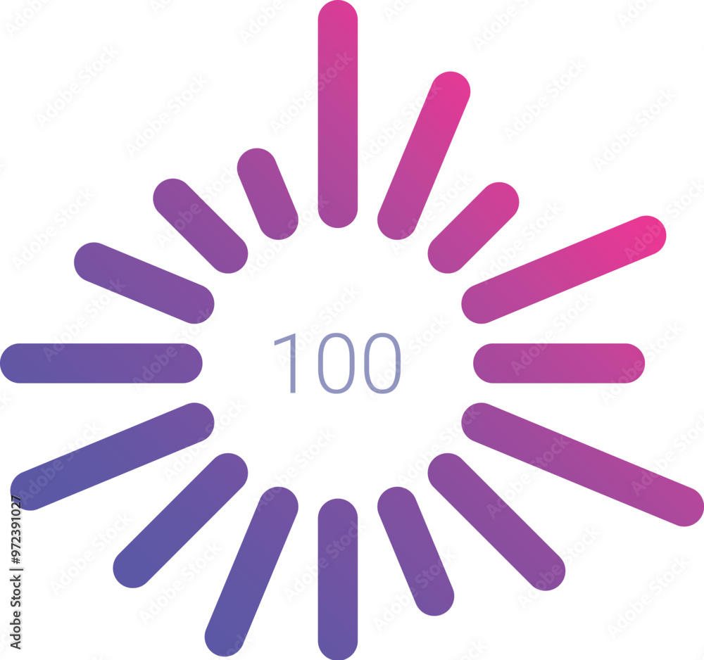 Circular loading bar is reaching 100 percent completion Circular loading bar is reaching 100 percent completion