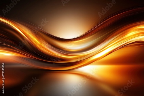 Abstract Golden Wave Background photo