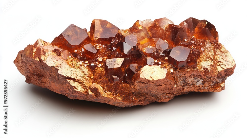 Native copper it is isolated on a white background Native copper it is isolated on a white background