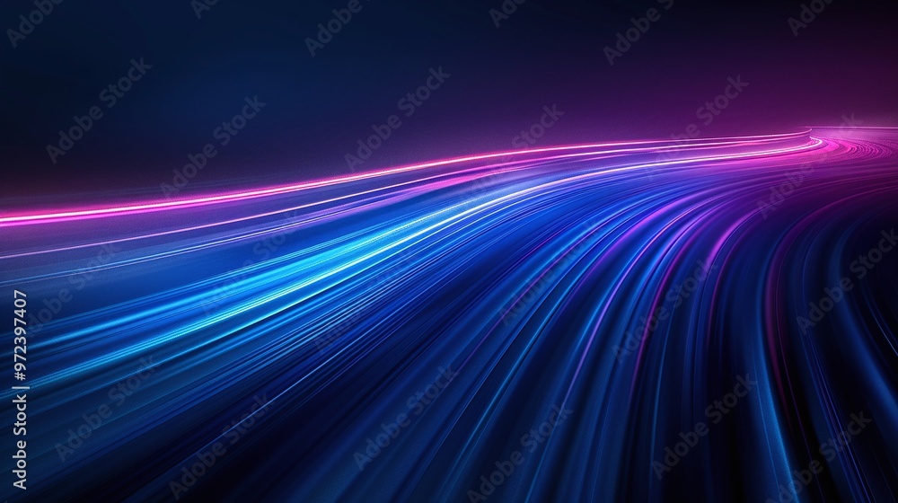 Dynamic abstract background featuring vibrant blue and pink light trails flowing in a dark setting, perfect for digital design. Product presentation background. Dynamic abstract background featuring vibrant blue and pink light trails flowing in a dark setting, perfect for digital design. Product presentation background.