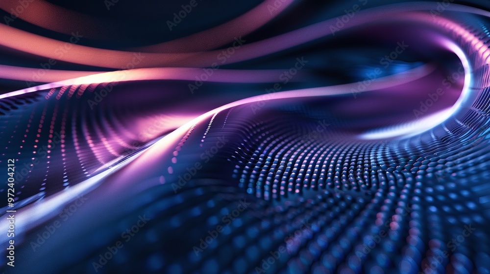 Vibrant abstract background with flowing lines and glowing dots, perfect for technology, digital art, or modern design concepts. Vibrant abstract background with flowing lines and glowing dots, perfect for technology, digital art, or modern design concepts.