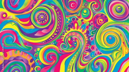 vibrant and dynamic background with a psychedelic explosion of swirling colors and patterns