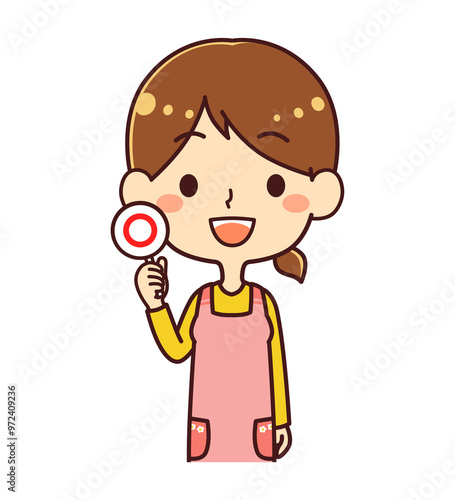 Wallpaper Mural 保育士　OK　〇　イラスト素材 Torontodigital.ca