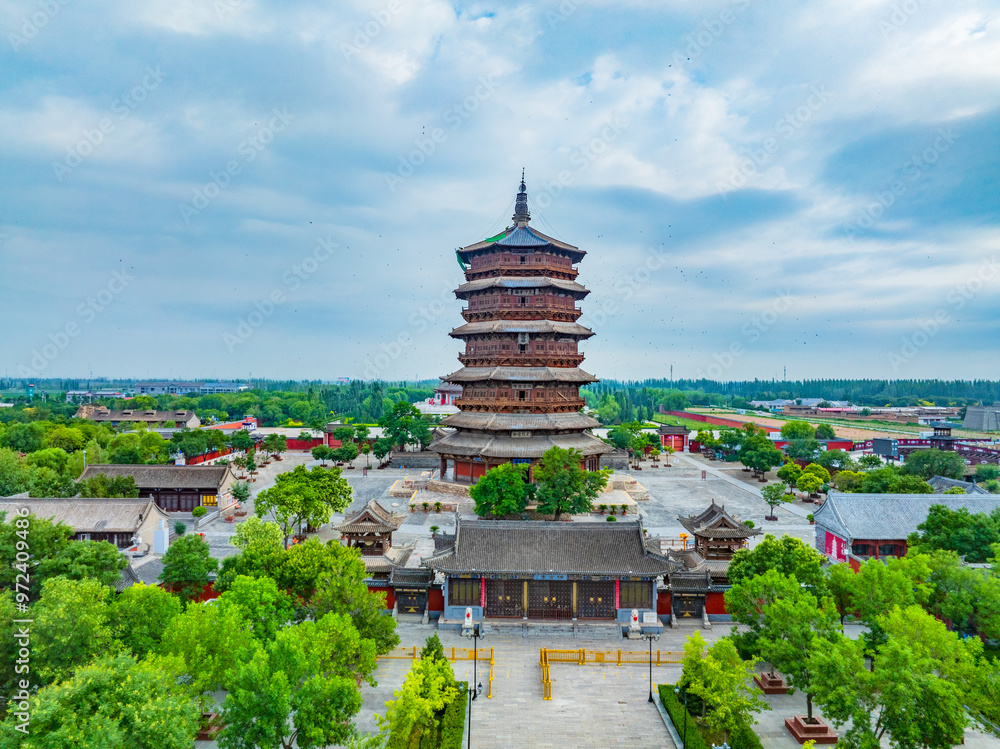 Wooden Pagoda in Ying County, Shuozhou City, Shanxi Province, China Wooden Pagoda in Ying County, Shuozhou City, Shanxi Province, China