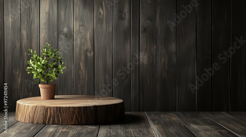 A sleek and minimalist podium product background designed for showcasing items in a modern and professional setting. The image features a clean, elegant surface with soft lighting and subtle shadows.