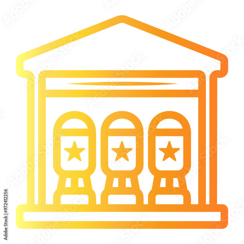 warehouse Line Gradient Icon