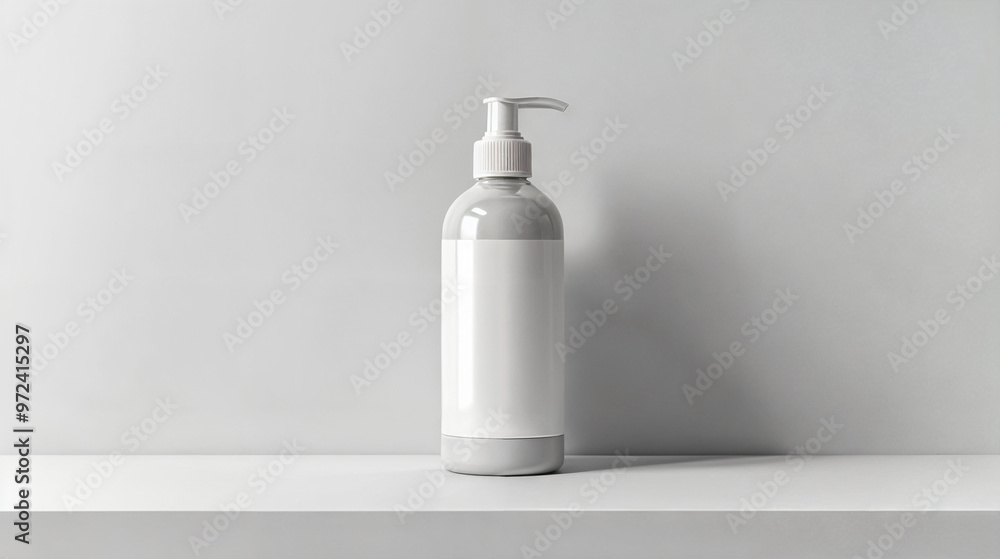 front view of cosmetic bottle with blank label front view of cosmetic bottle with blank label