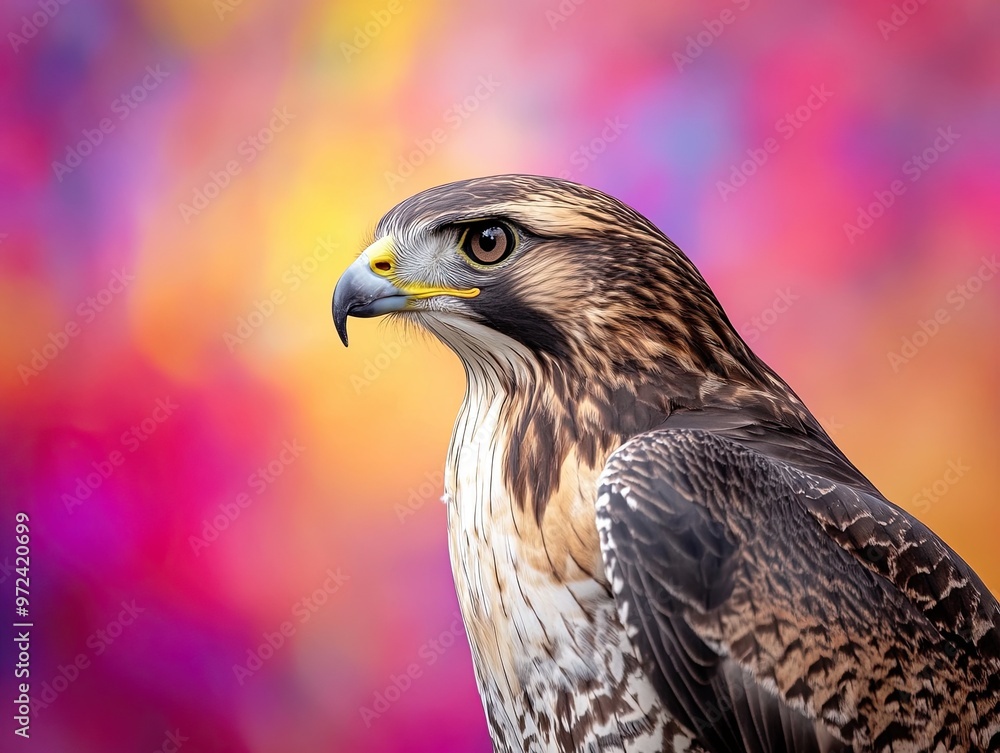 hawk isolated on colorful background hawk isolated on colorful background
