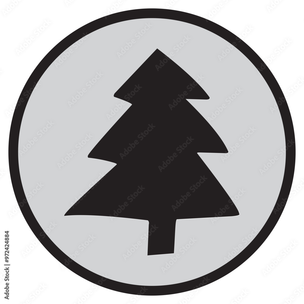 Trees Icon Circle Logo Trees Icon Circle Logo