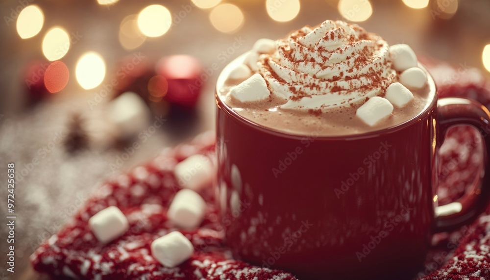 Hot Chocolate with Whipped Cream and Marshmallows Hot Chocolate with Whipped Cream and Marshmallows