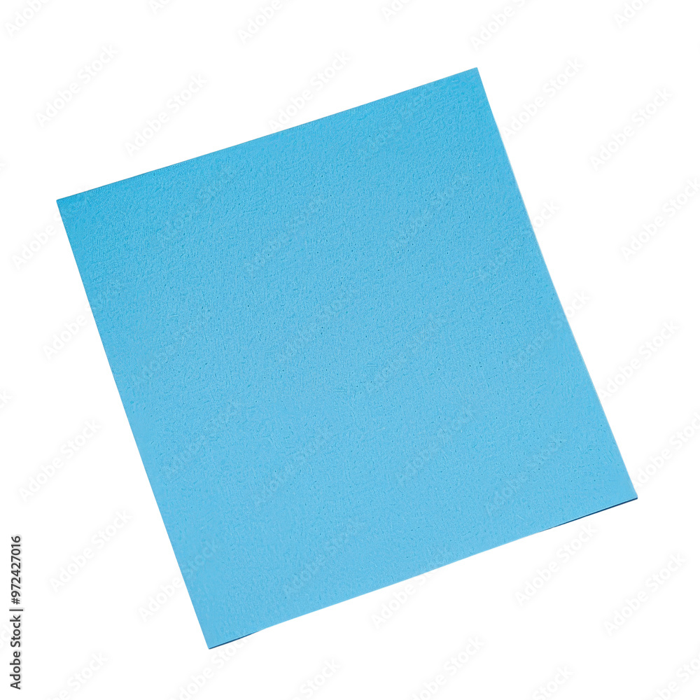 Single Square Blue Paper Sheet on a Plain Background. Single Square Blue Paper Sheet on a Plain Background.