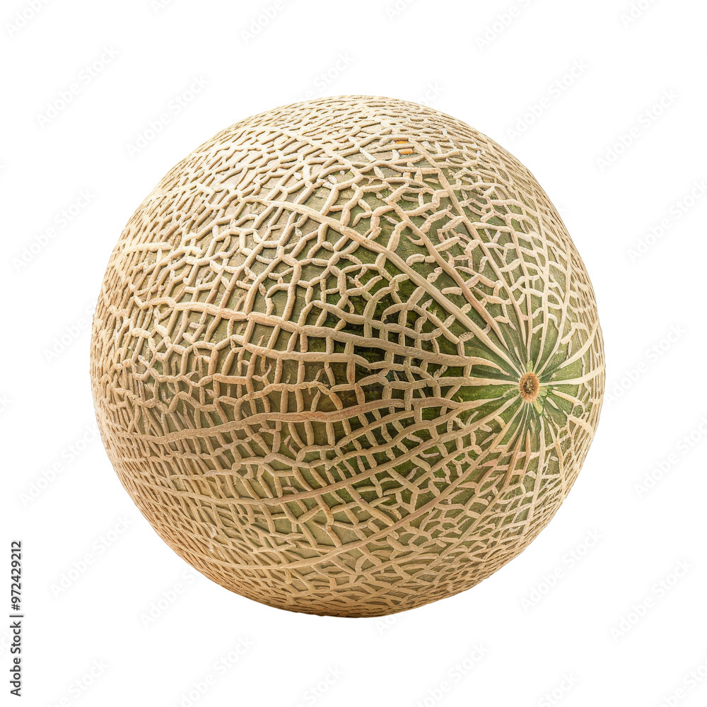 Ripe Cantaloupe with Distinct Melon Skin Texture and Patterns Ripe Cantaloupe with Distinct Melon Skin Texture and Patterns