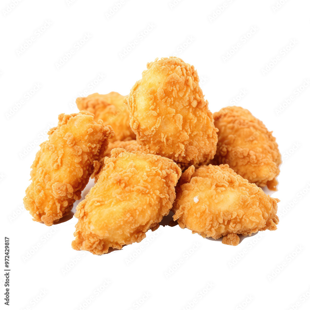 popcorn chicken on white popcorn chicken on white