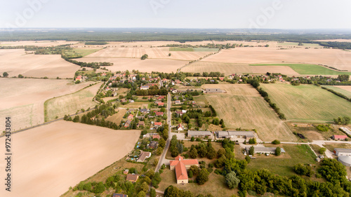 Luftbild - Ortschaft im Landkreis Märkisch Oderland