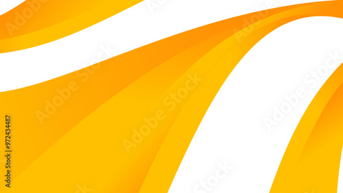 Abstract background with yellow curves against white space perfect for presentations, websites, advertisements, and graphic design projects needing a vibrant touch