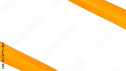 Two orange stripes on white suitable for backgrounds, banners, web design, or abstract concepts needing a pop of color