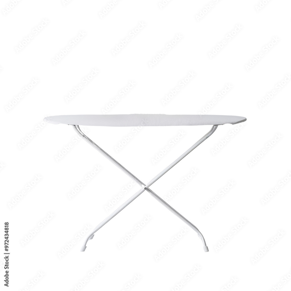 Simple Ironing Board for Home Use with Metallic Frame and Surface. Simple Ironing Board for Home Use with Metallic Frame and Surface.