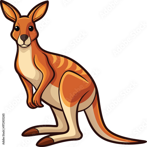 kangaroo vector illustration, Print