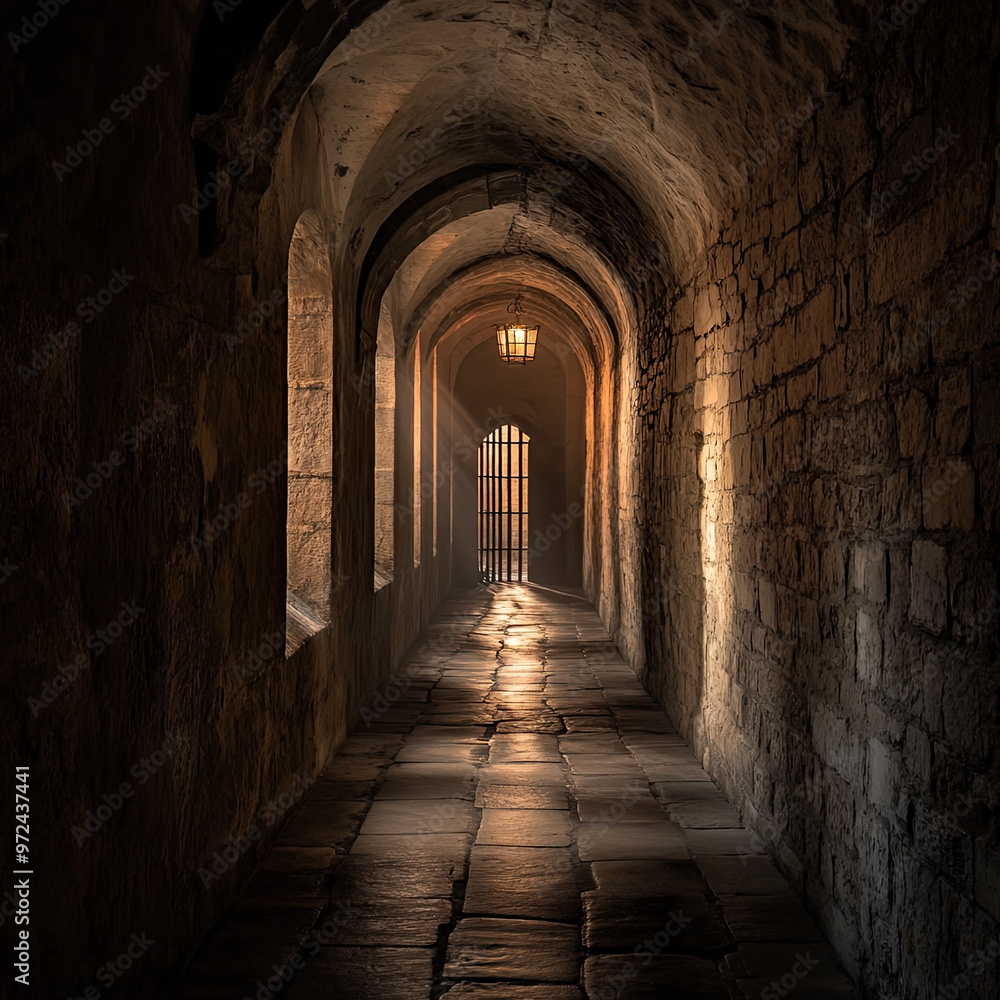 Obraz premium tunnel in the old castle