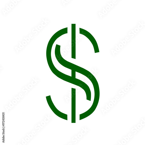 Green dollar sign icon ideal for various financial, business and economic related applications. Suitable for graphic design needs, presentations or promotional materials that require a visual represen
