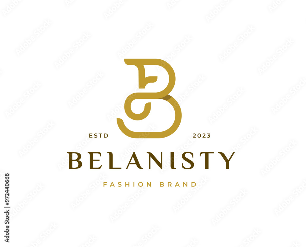 Letter B initial logo vector illustration luxury minimalist style design Letter B initial logo vector illustration luxury minimalist style design