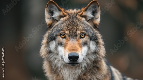 Wolf on white background. Wildlife. Predatory animal. Mammals.