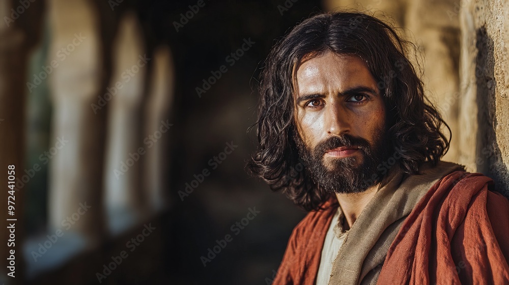 Jesus Christ portrait in old clothes Jesus Christ portrait in old clothes