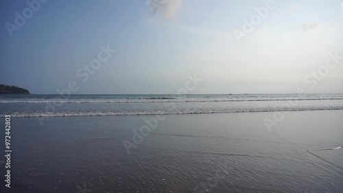 beach view, with the sun setting in the afternoon. Pangandaran Beach photo