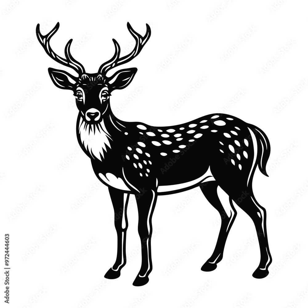 Obraz premium deer silhouette vector