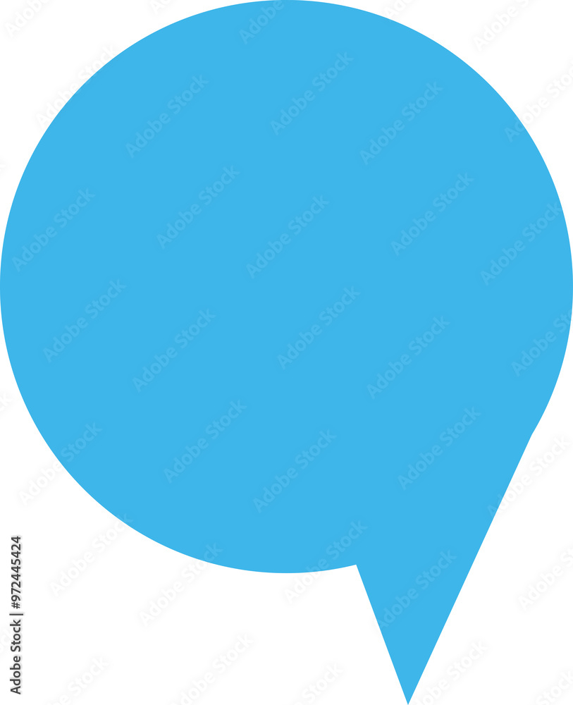 Blue Blank Speech Bubble Illustration Blue Blank Speech Bubble Illustration