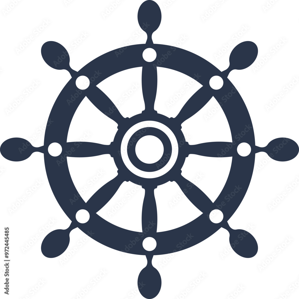 Wheel Ship Vector Icon Wheel Ship Vector Icon