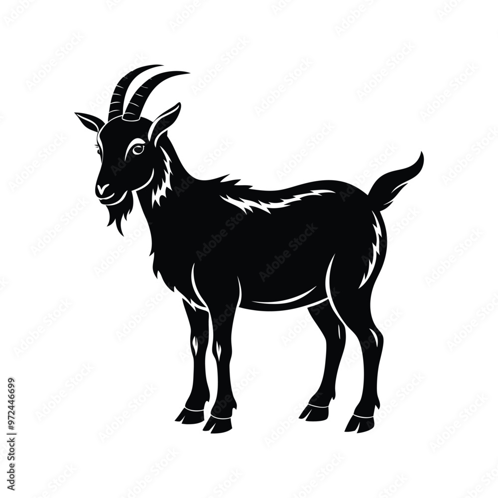 Vector Goat Silhouette Isolated On White
Vector Goat Silhouette Isolated On White