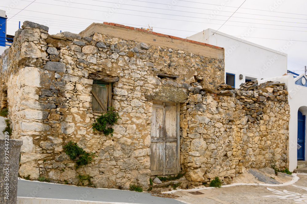 Old Greek architecture in Tholaria village on Amorgos island, Greece Old Greek architecture in Tholaria village on Amorgos island, Greece