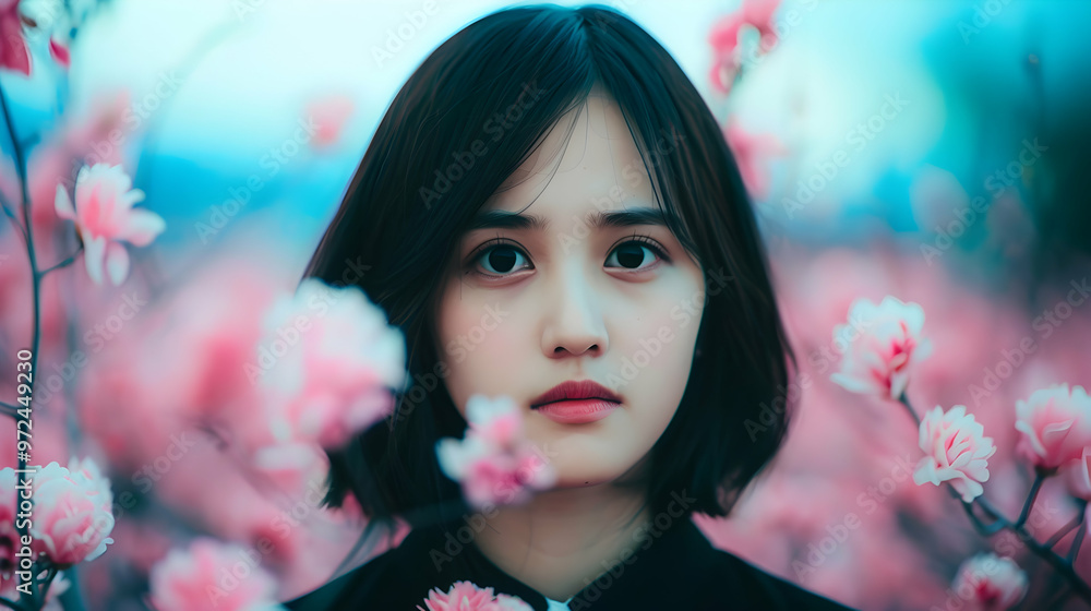 Young Chinese Model Flowery Meadow Young Chinese Model Flowery Meadow