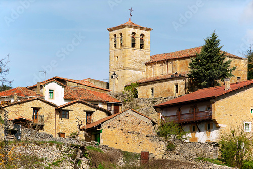 Puentedey village in Burgos province , declared one of the most beautiful towns in Spain, Europe