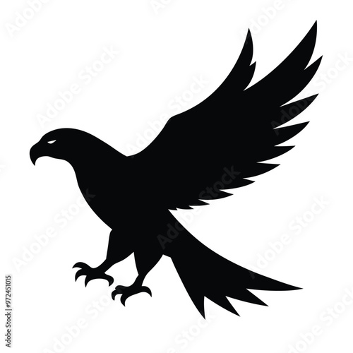 Vector Eagle Silhouette Art. photo