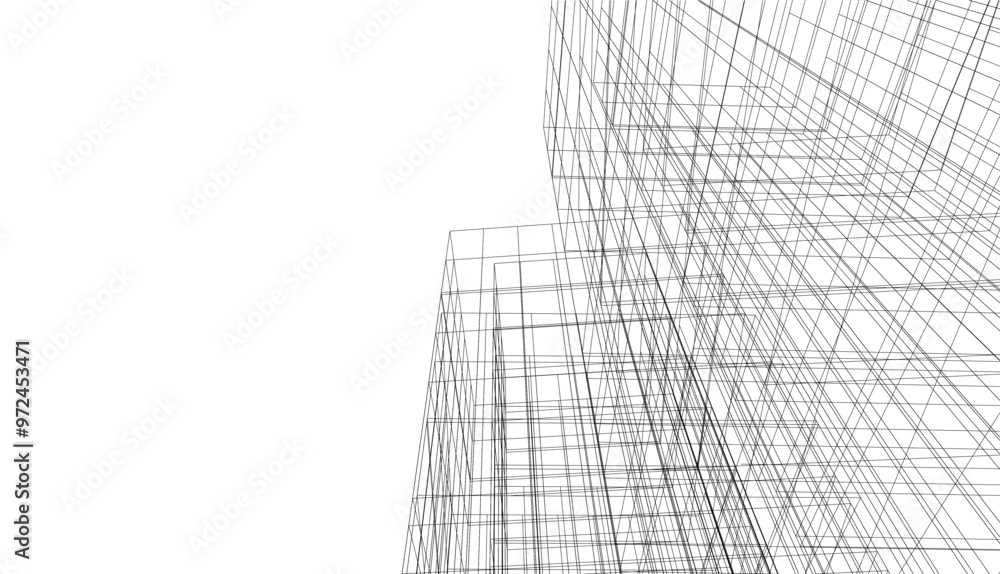 architecture 3d vector drawing architecture 3d vector drawing
