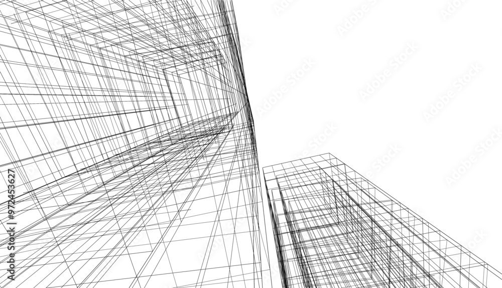 architecture 3d vector drawing architecture 3d vector drawing