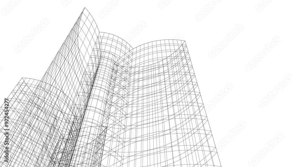 architecture 3d vector drawing architecture 3d vector drawing