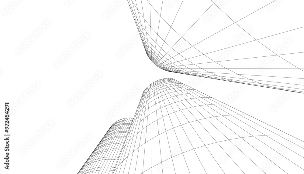 architecture 3d vector drawing architecture 3d vector drawing