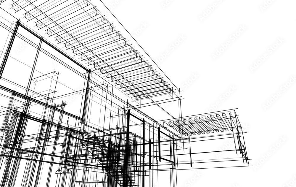 architecture 3d vector drawing architecture 3d vector drawing